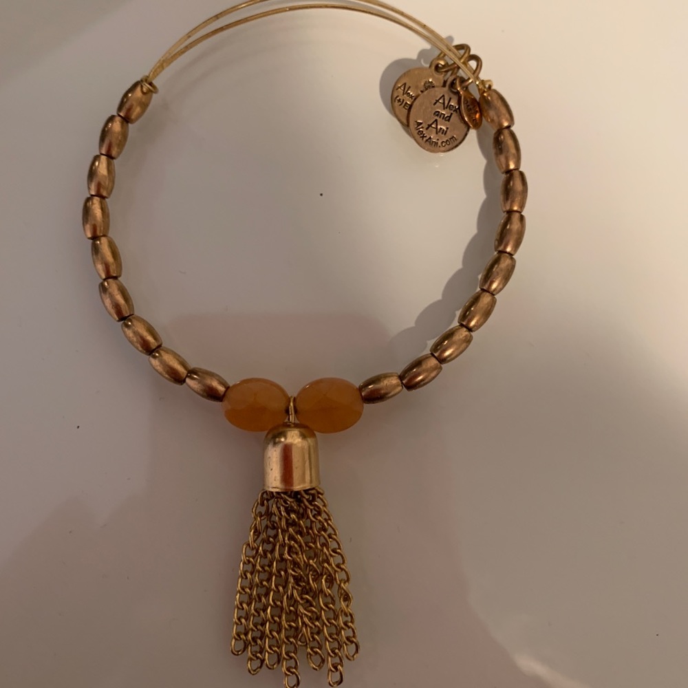 Alex and Ani Gold Fringe Bracelet